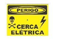 PLACA P/ CERCA (PERIGO) (17X13CM) (ALUMINIO) (UND)